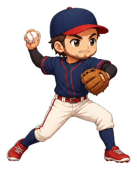 Preview for Kawaii Baseball Throw Player Sticker