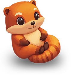 Preview for Cartoon-red-panda-character-animal-sticker-e671a