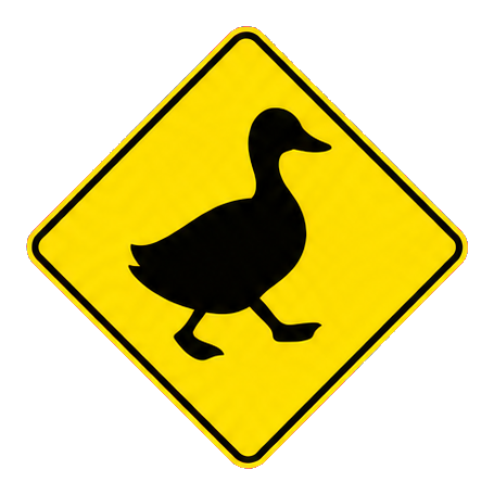 Preview for Duck Crossing Sign Sticker