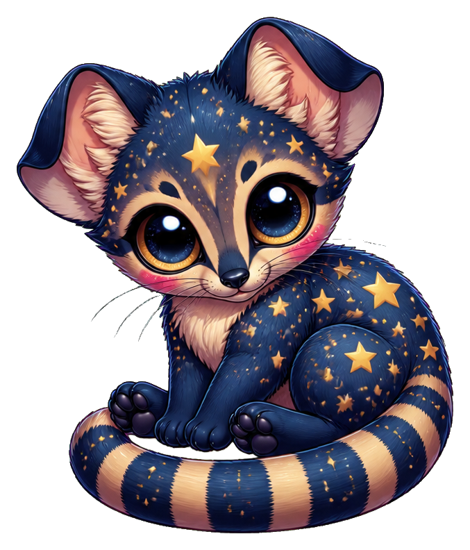 Preview for Starry Ringtail Genet Sticker