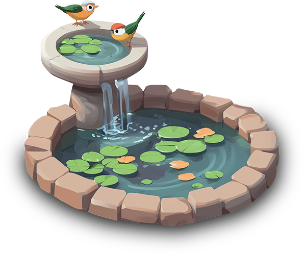 Preview for Serene-pond-design-template-fence-sticker-5aec1