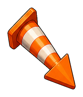 Preview for Construction Cone Arrow Sticker