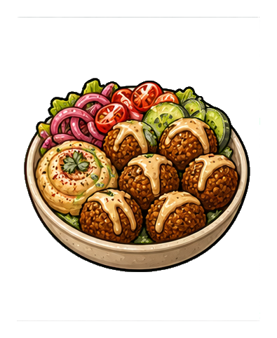 Preview for Falafel Bowl Sticker Graphic