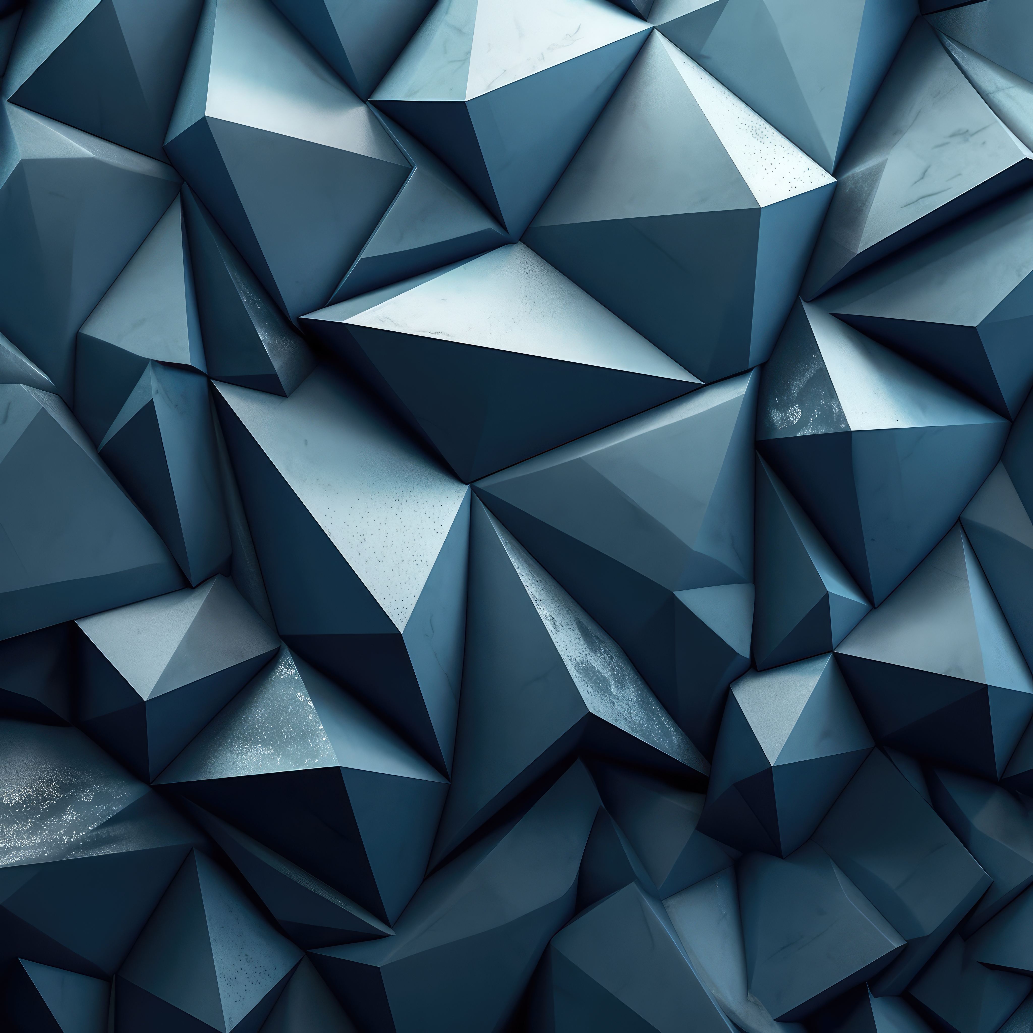 Preview for Blue-3d-triangle-pattern-abstract-background-5f7f3