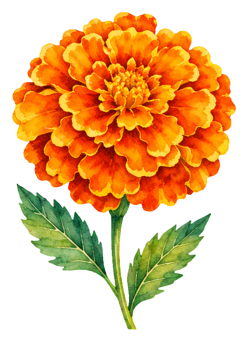 Preview for Watercolor Wildflowers Marigold