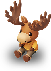 Preview for Cartoon-moose-character-illustration-sticker-37f65