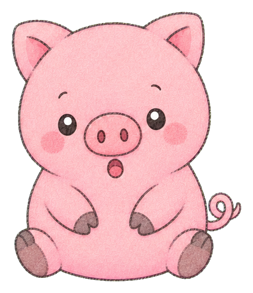 Preview for Kawaii Surprised Pig Sticker