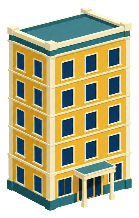 Preview for Isometric City Buildings Boutique Hotel