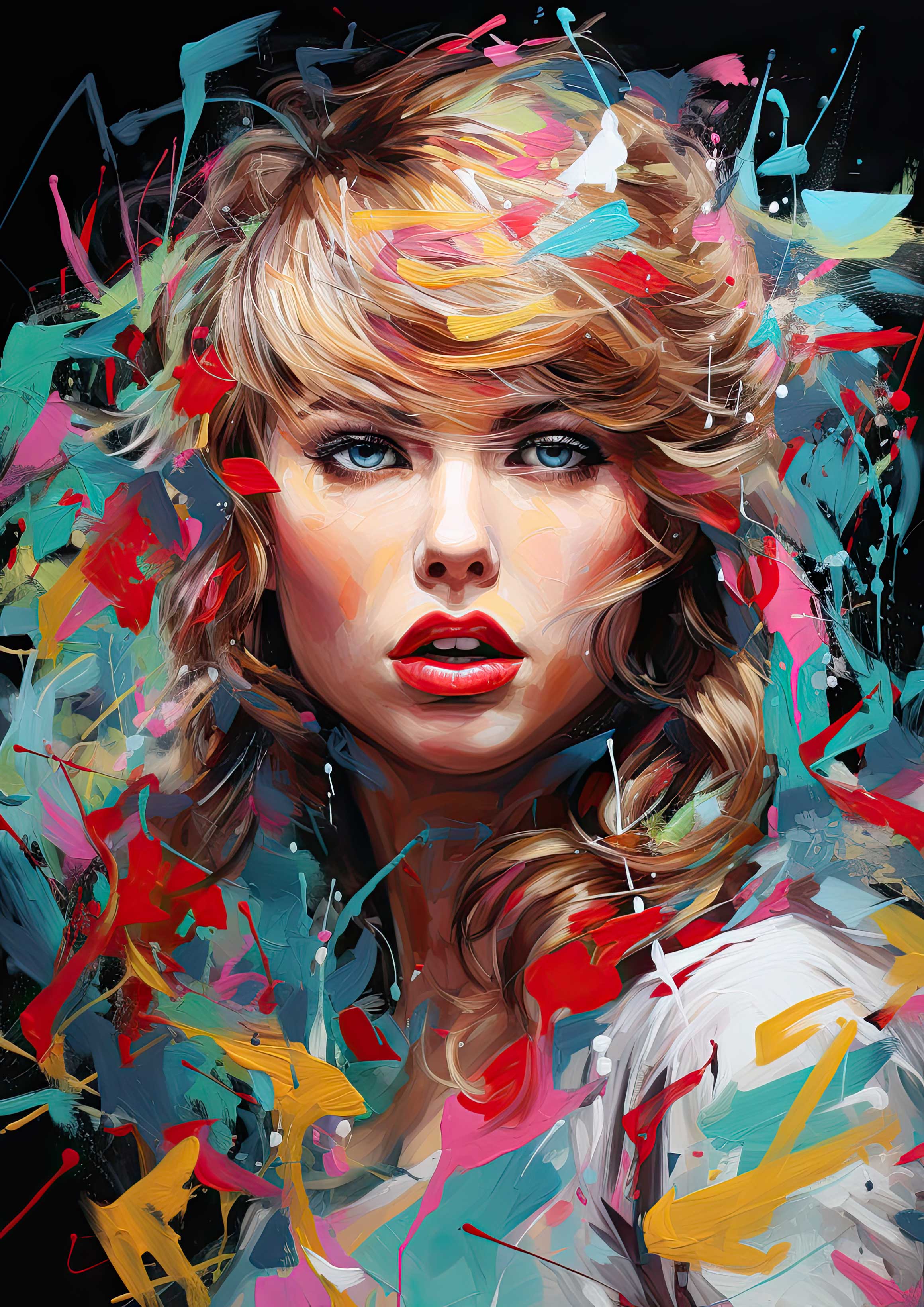 Preview for Vibrant-portrait-art-taylor-swift-background-b03a8