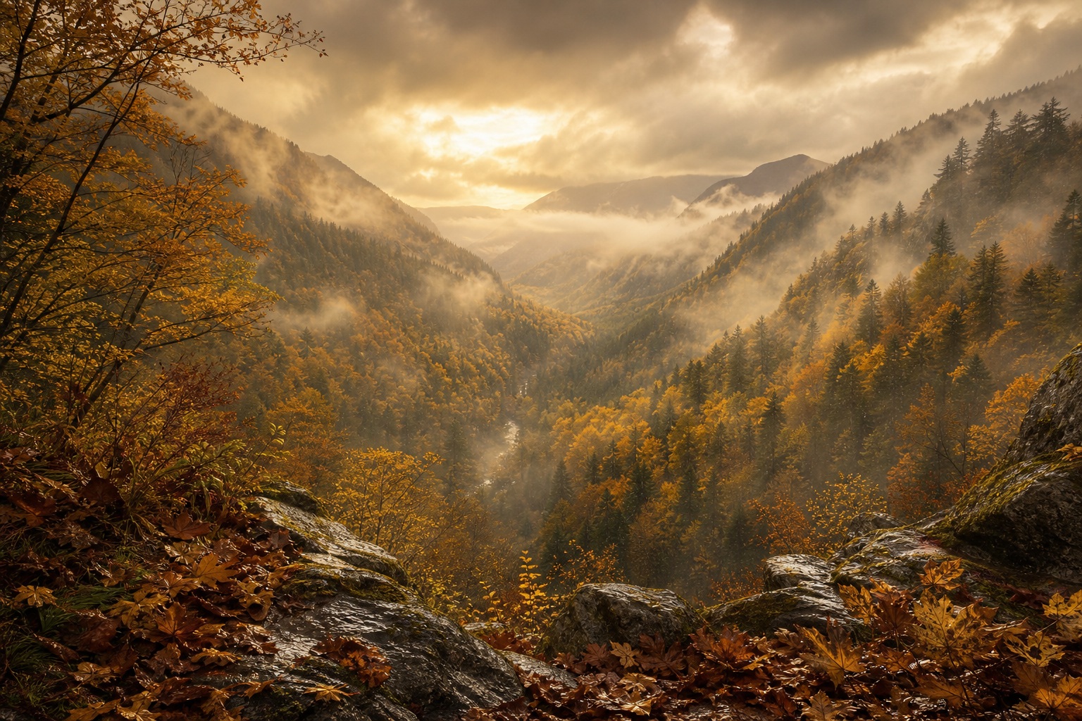 Preview for Autumn Valley Haze Background