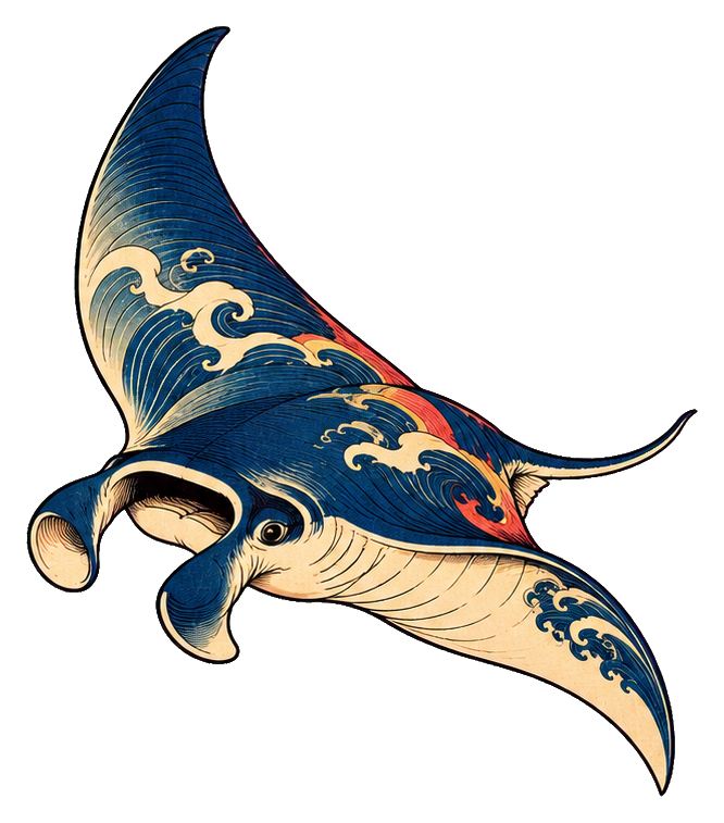 Preview for Ukiyo-e Ocean Manta Ray