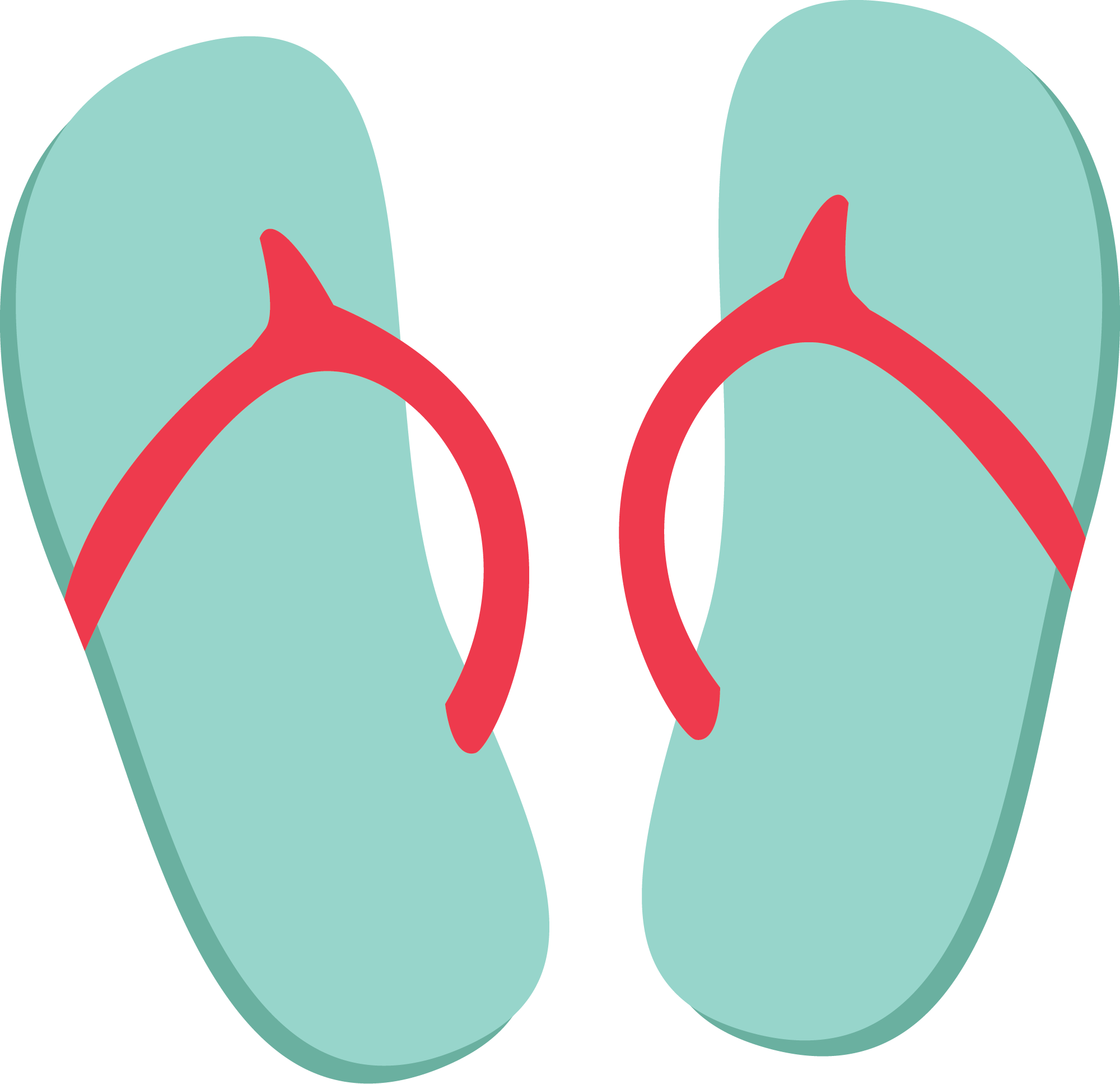 Preview for Mint-green-flip-flops-red-straps-summer-sticker-d4cd5