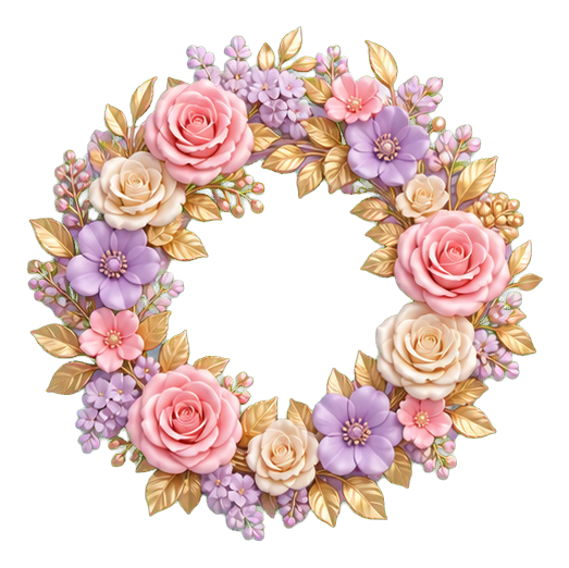 Preview for Enchanted Flower Wreath Sticker