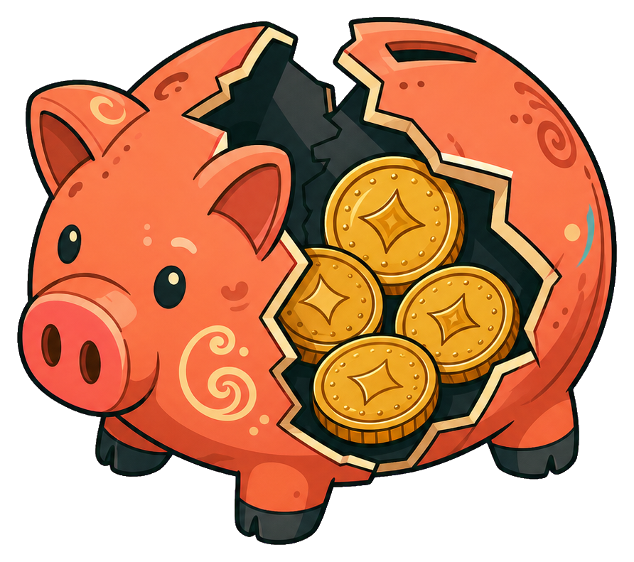Preview for Broken Piggy Sticker