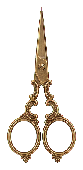Preview for Antique Brass Scissors Sticker