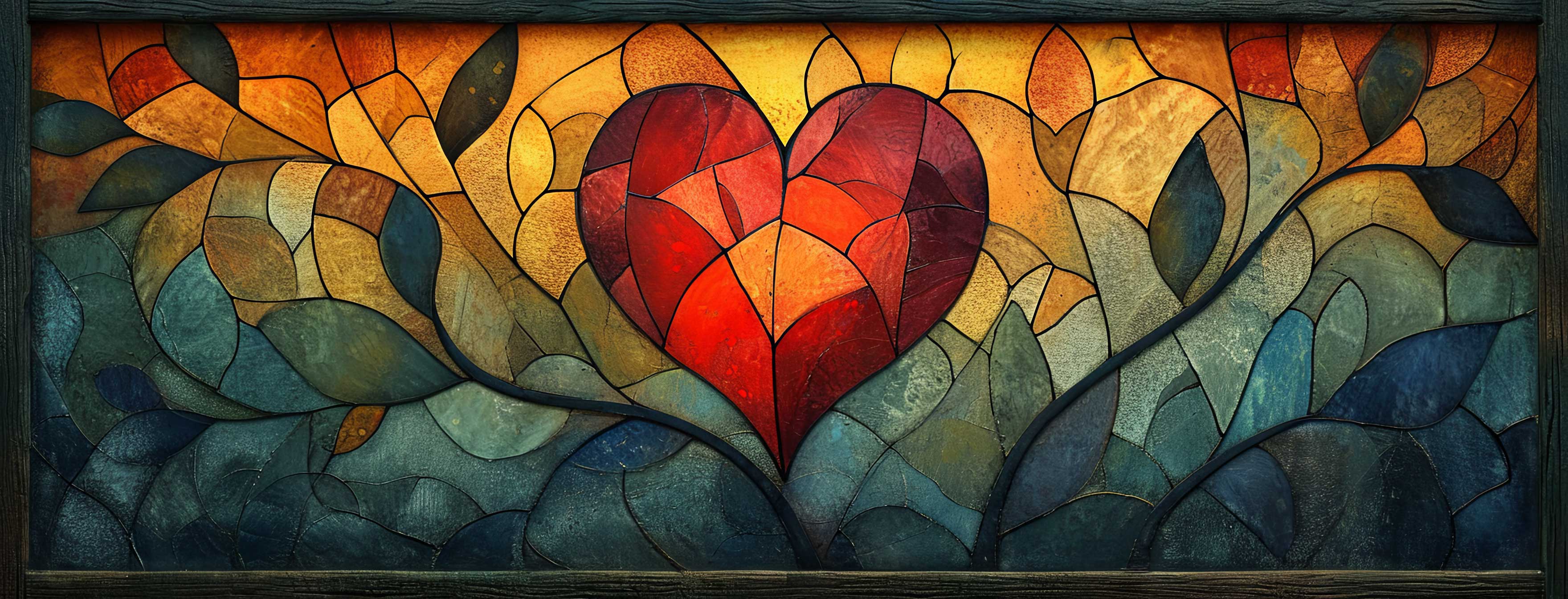 Preview for Stained-glass-heart-art-heart-cover-background-23393