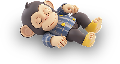 Preview for Sleeping-monkey-illustration-character-sticker-ff42f