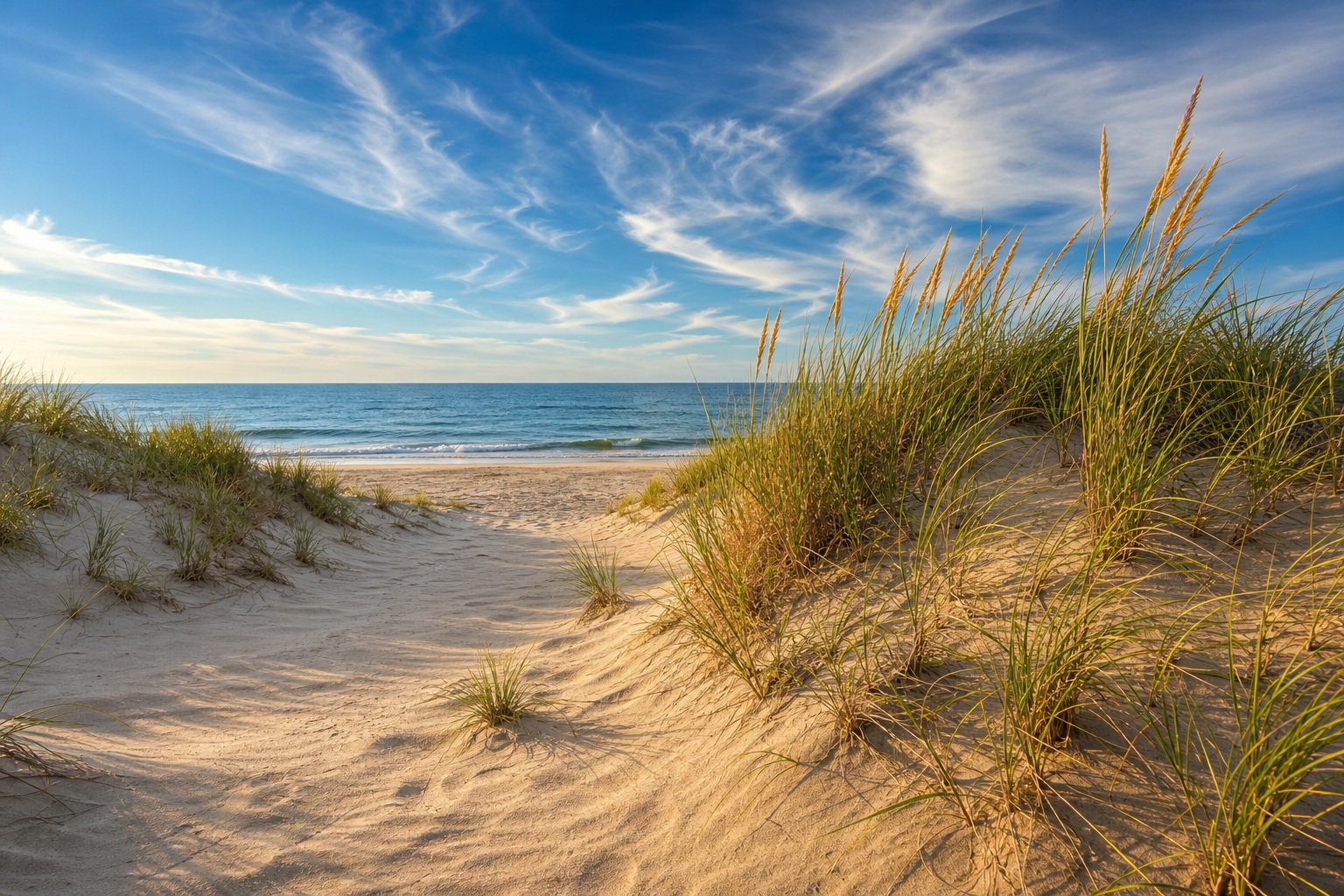 Preview for Sunlit Beach Dunes Stock Background