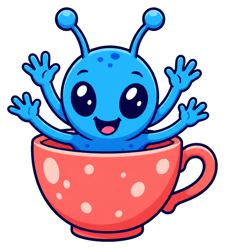 Preview for Funny Cartoon Alien Sticker