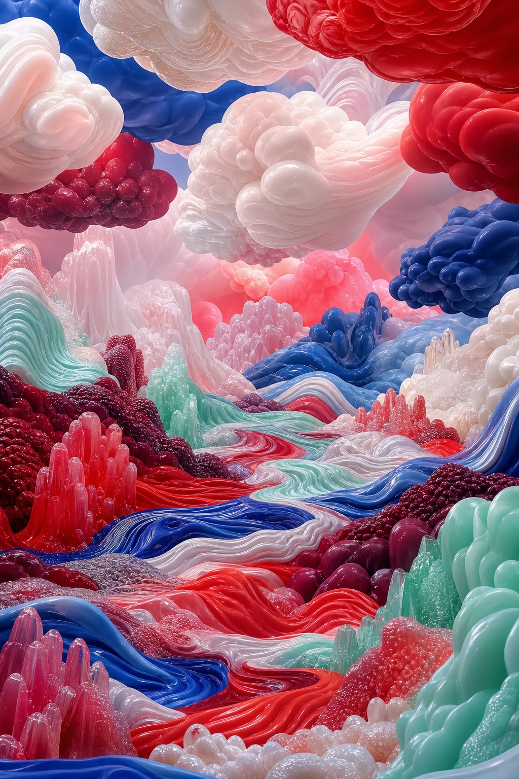 Preview for Surreal Candy Landscape Stock Background