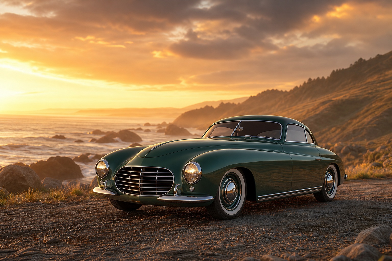 Preview for Classic Car Dawn Background