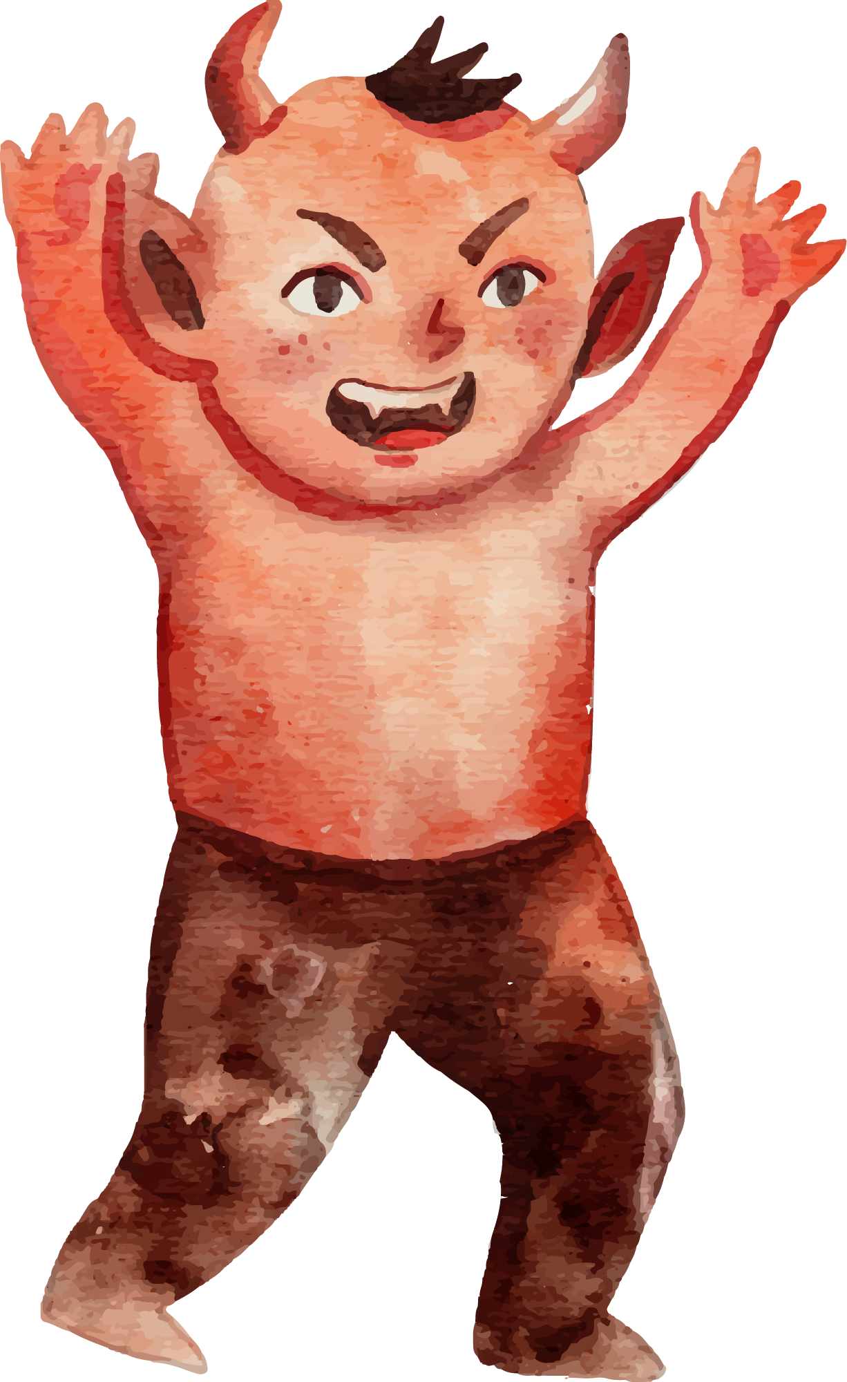 Preview for Little-red-devil-illustration-halloween-watercolor-sticker-44d7c