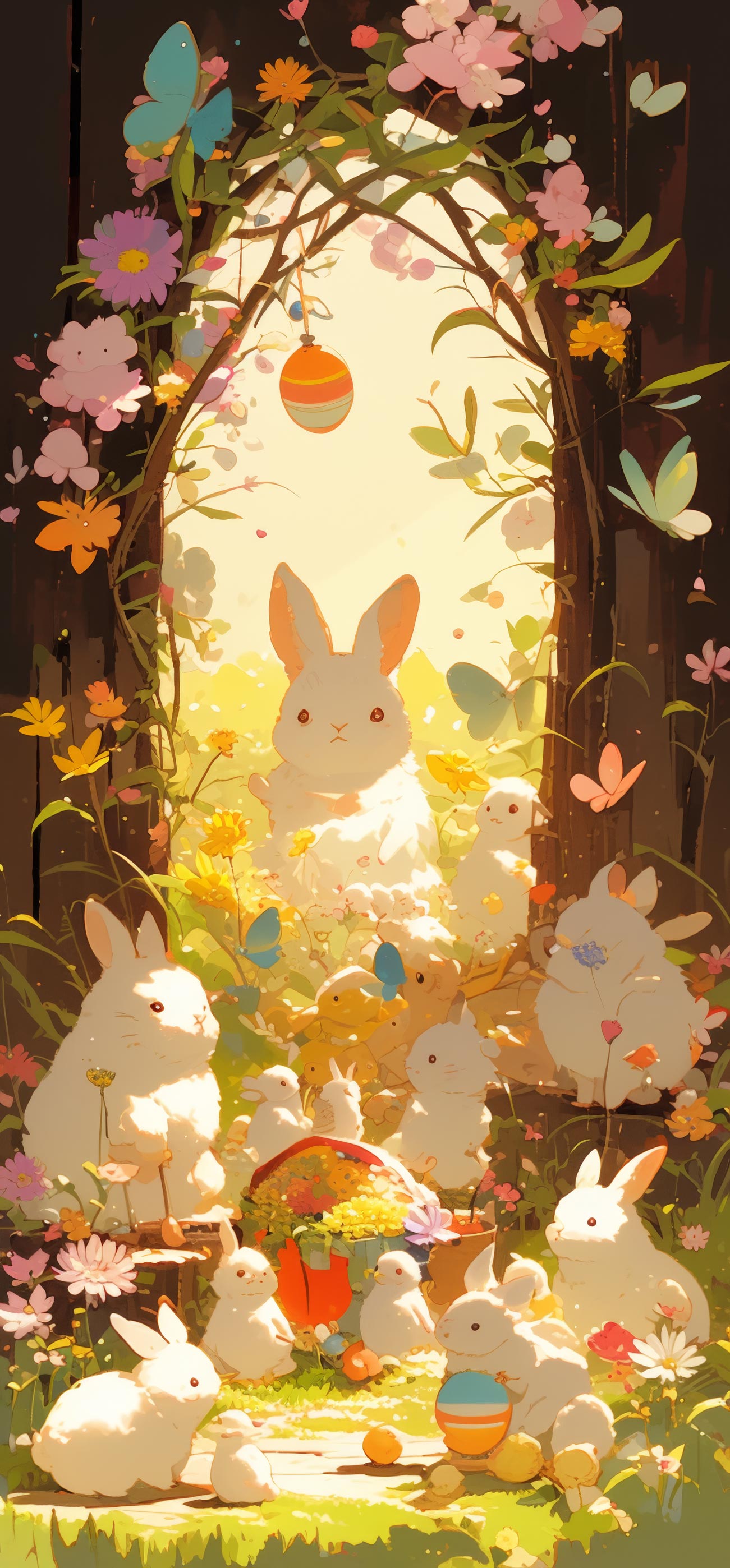 Preview for Easter-bunny-gathering-easter-phone-background-a49f2