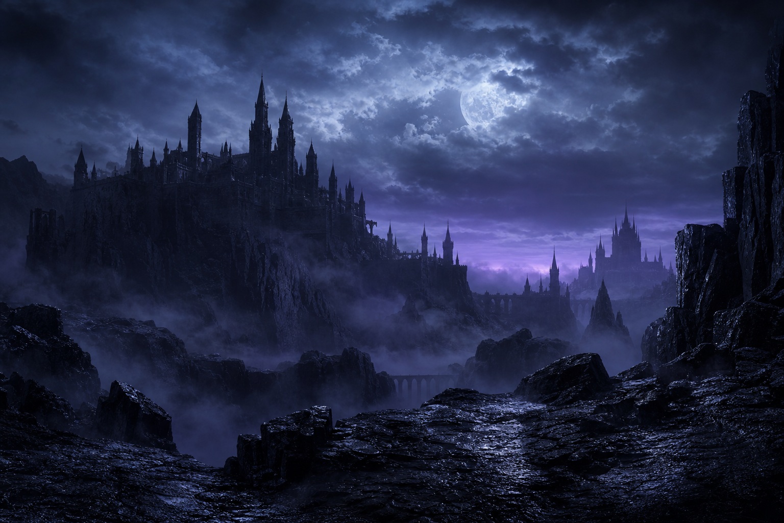 Preview for Moonlit Gothic Citadel Background