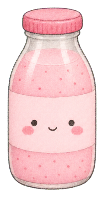 Preview for Strawberry Milk Bottle Sticker