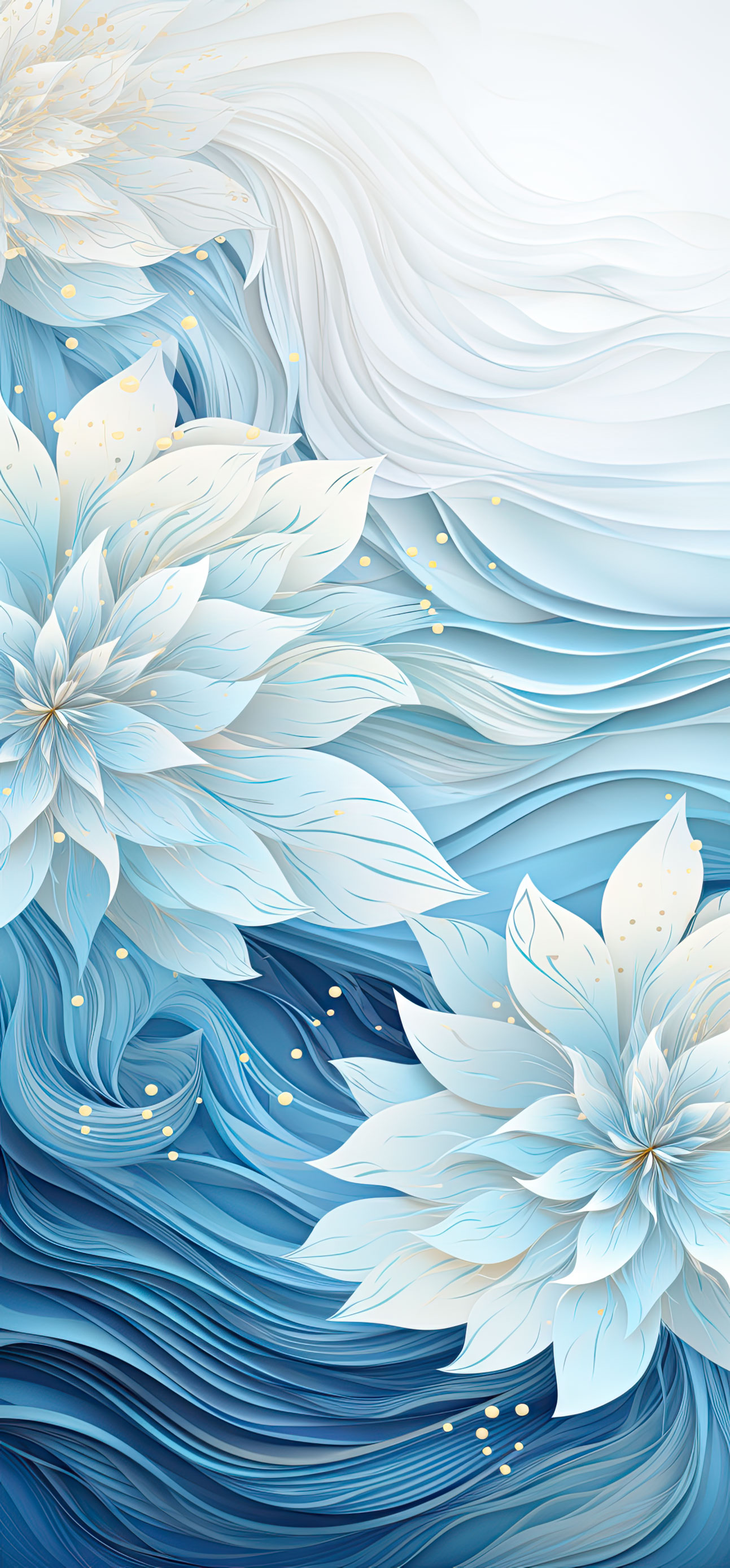 Preview for Blue-floral-background-design-christmas-phone-b625f