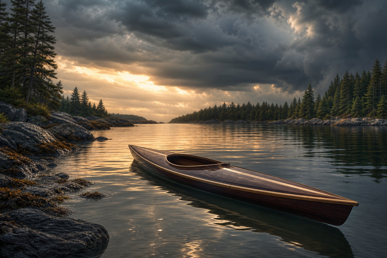 Preview for Kayak Sunset Lake Background