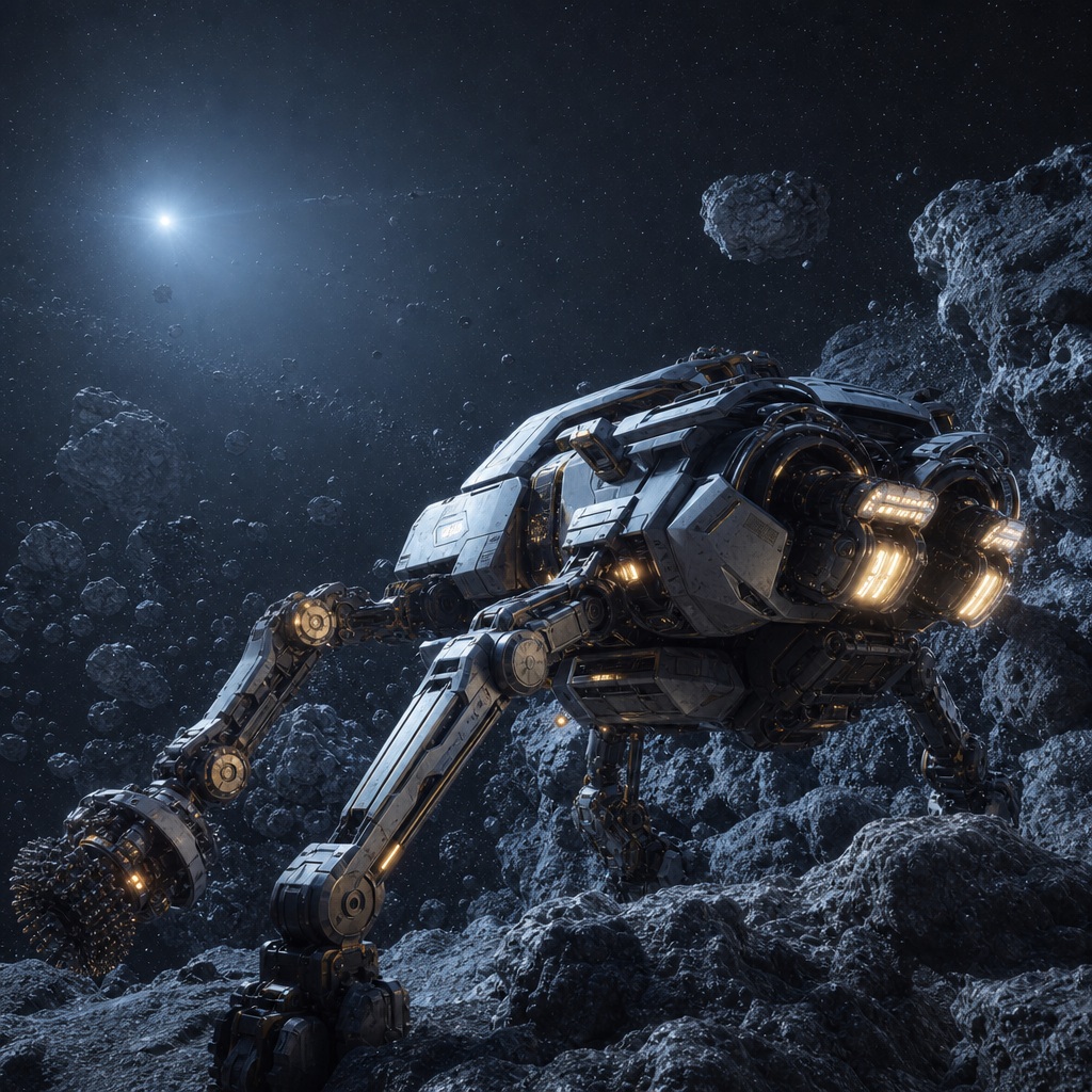 Preview for Asteroid Miner Spacecraft Background