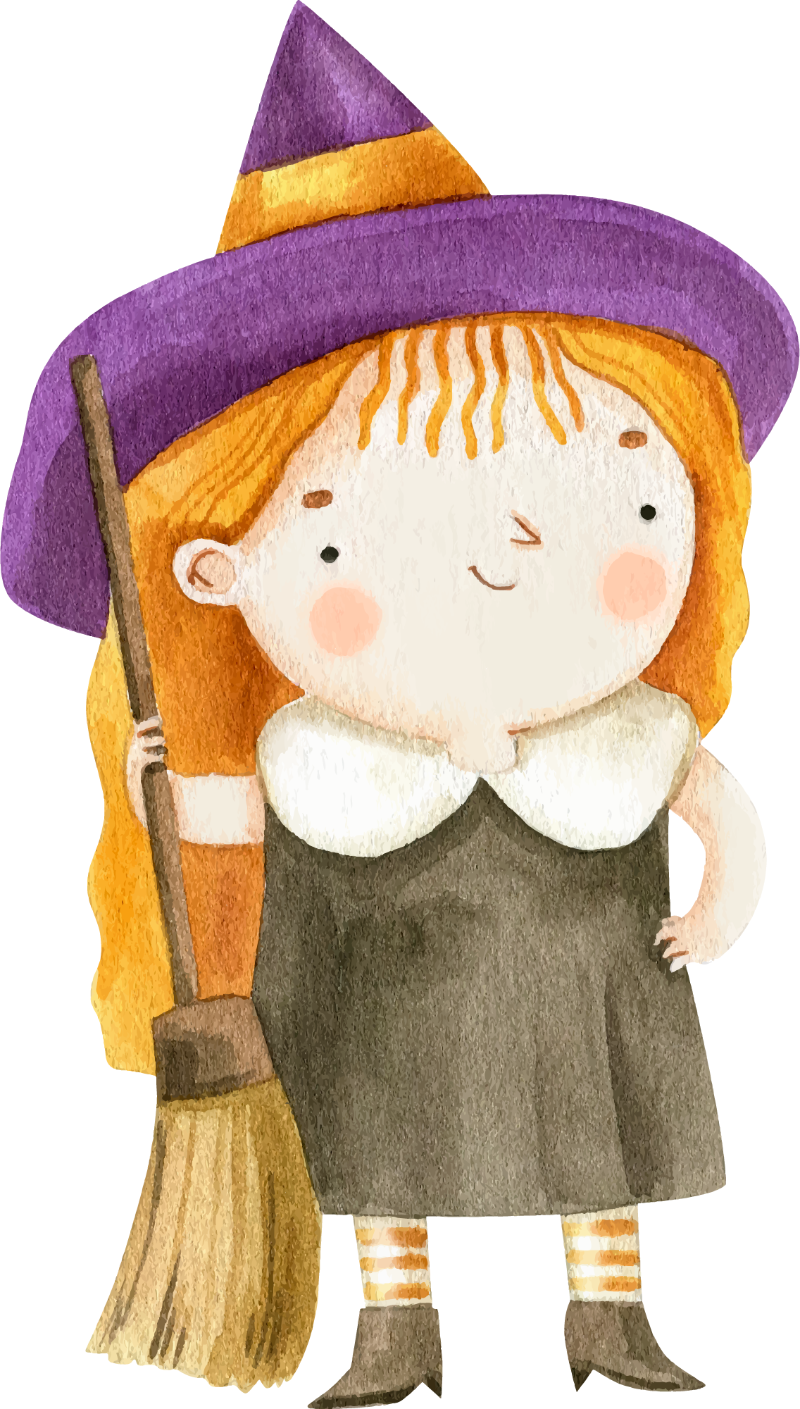 Preview for Little-witch-illustration-halloween-watercolor-sticker-88797