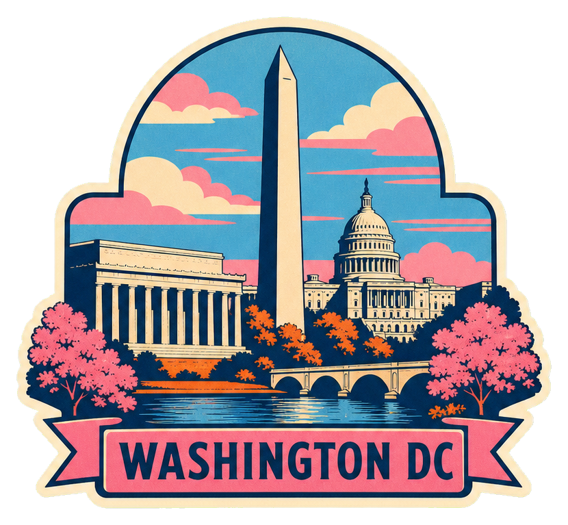 Preview for Washington Dc Postcard Skyline Sticker