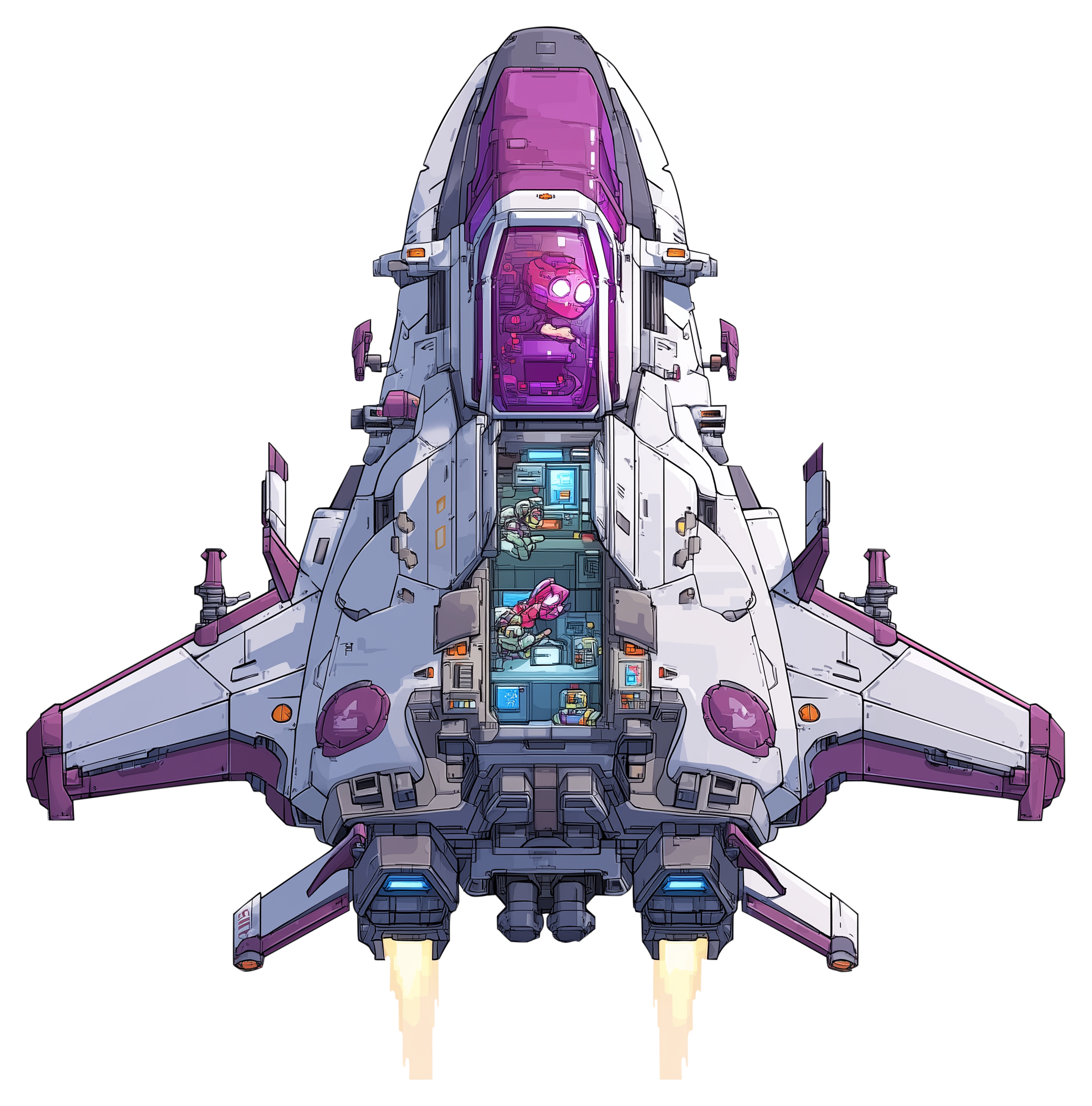 Preview for Futuristic-fighter-jet-design-spaceship-sticker-04a56