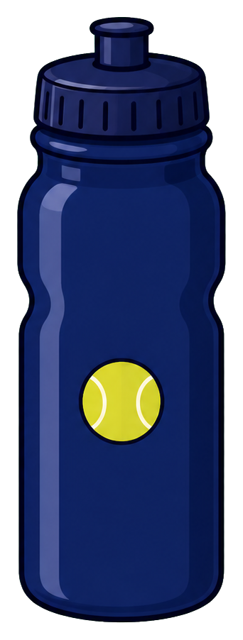 Preview for Navy Tennis Water Bottle Sticker