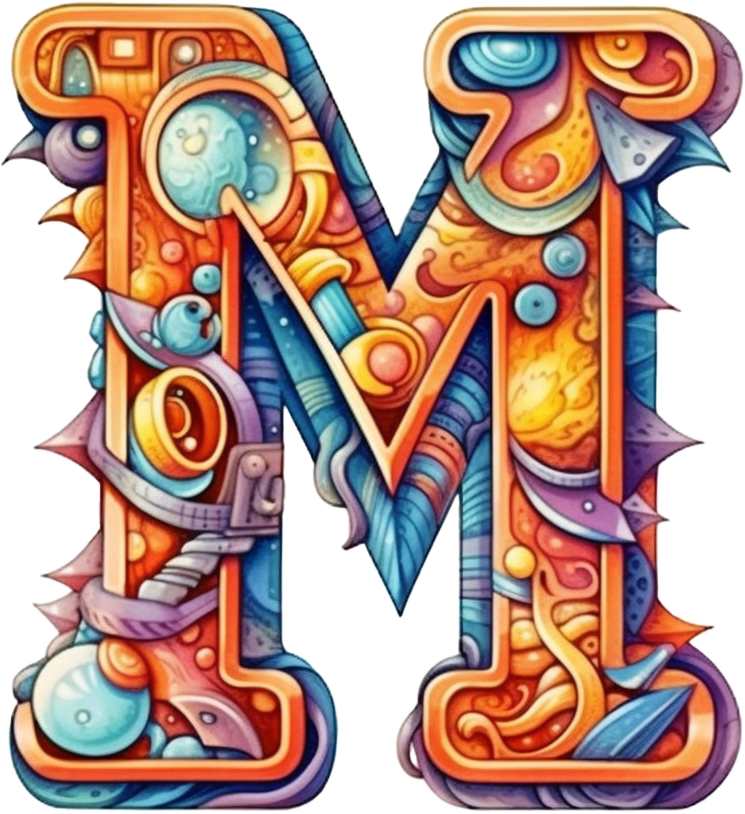 Preview for Ornate-letter-m-design-silly-letters-sticker-f0764