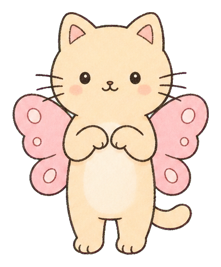 Preview for Kawaii Cat Fairy Wings Sticker