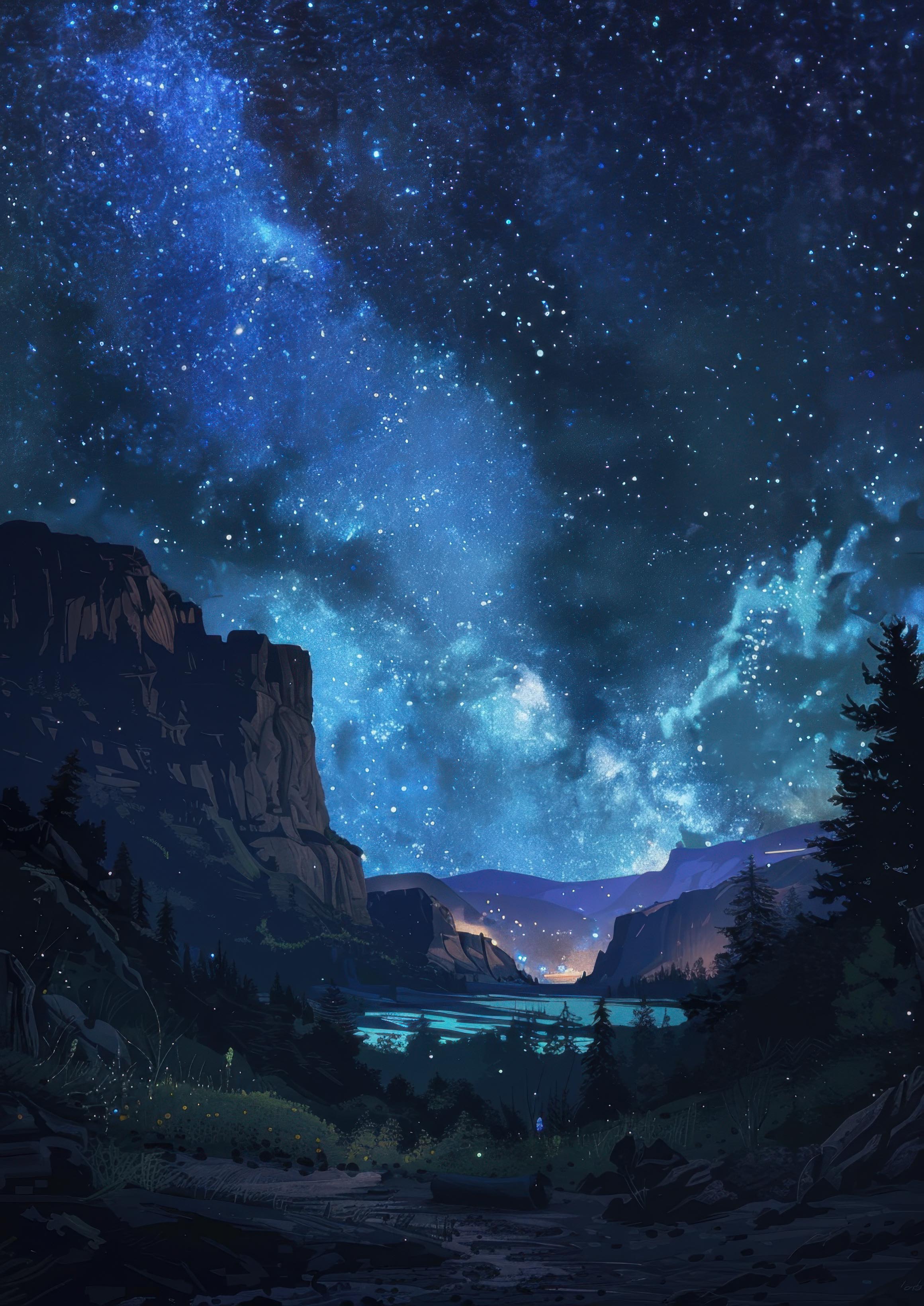 Preview for Night-sky-landscape-art-astrophotography-photo-background-05e7e