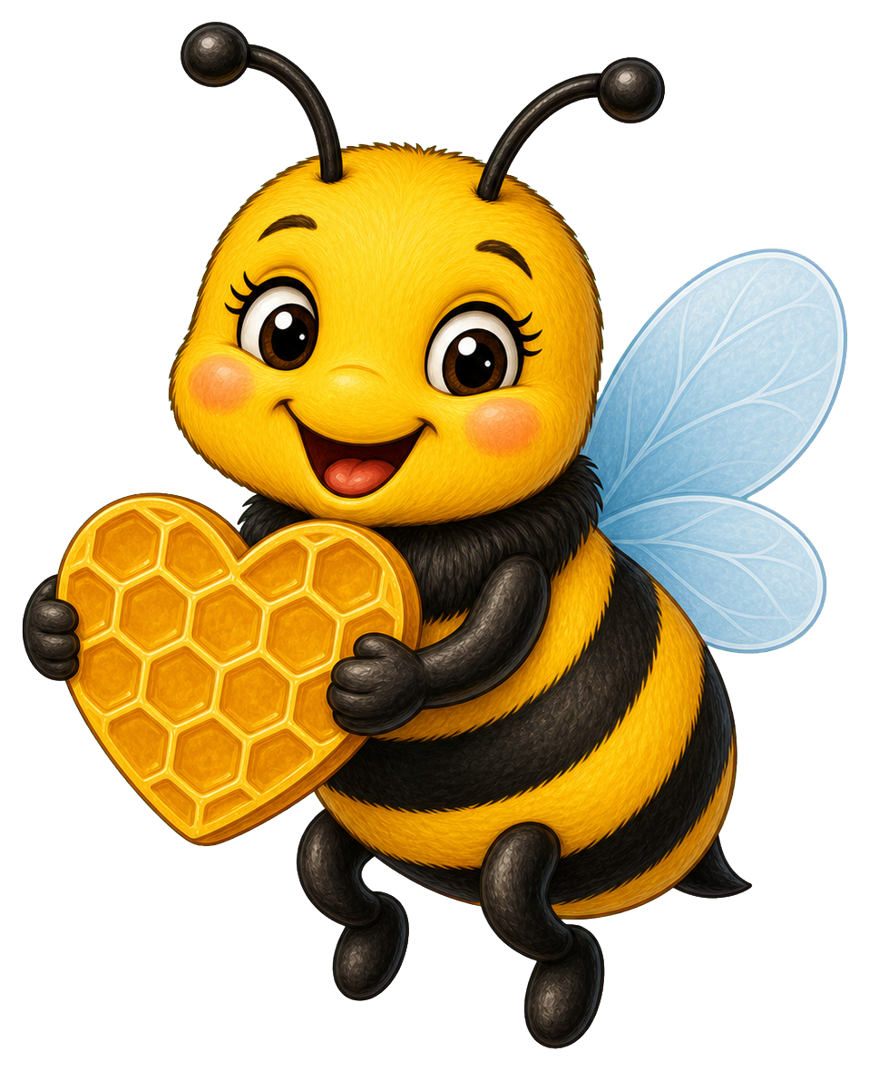 Preview for Bee Sticker Graphic For Creative Designs