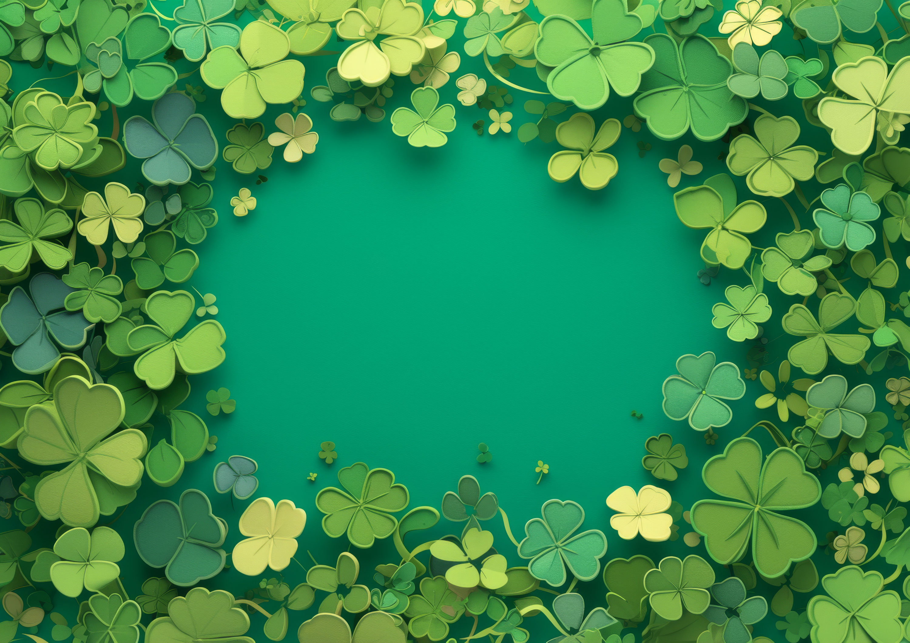 Preview for St-patricks-day-shamrock-frame-background-68997