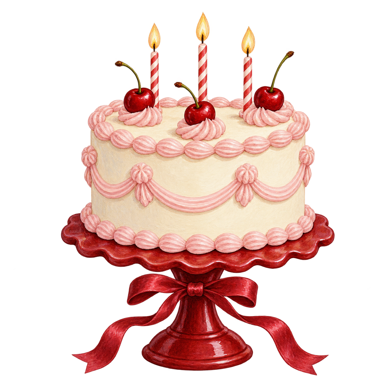 Preview for Cherry Birthday Cake Sticker