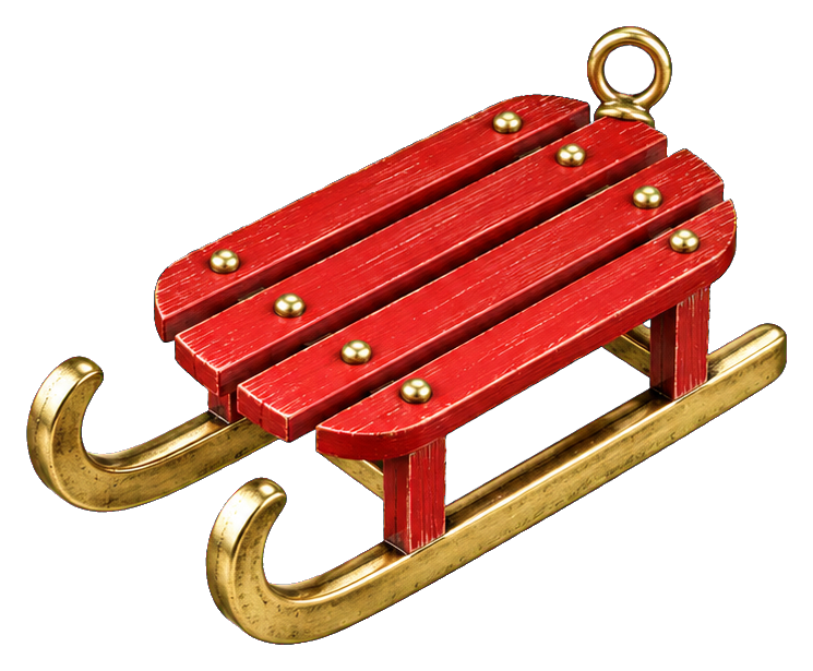 Preview for Classic Sled Christmas Ornament