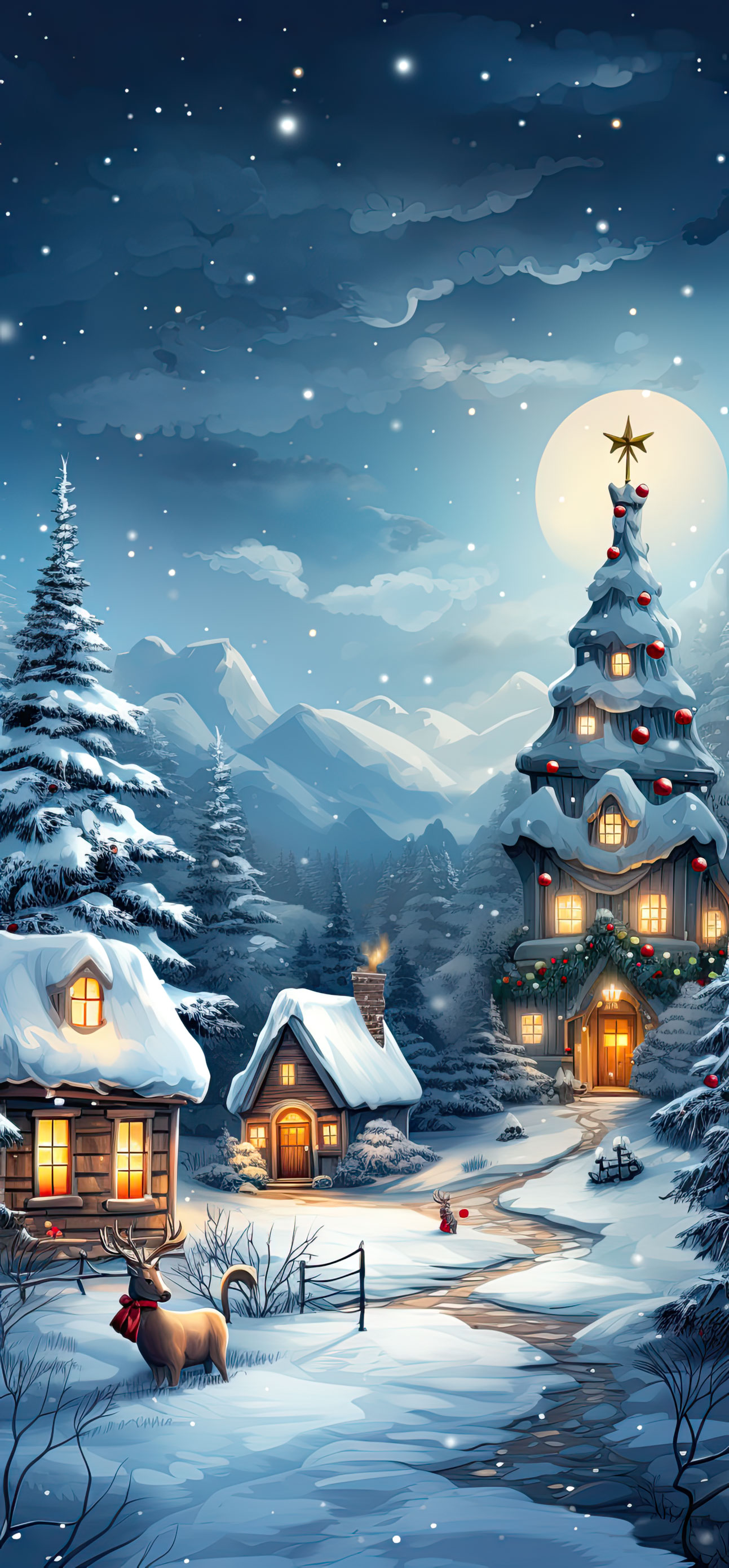 Preview for Winter-wonderland-christmas-scene-christmas-phone-background-ff92f