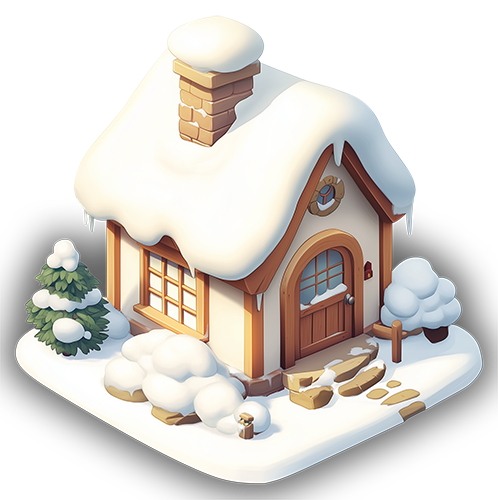 Preview for Winter-cottage-illustration-building-sticker-3c336