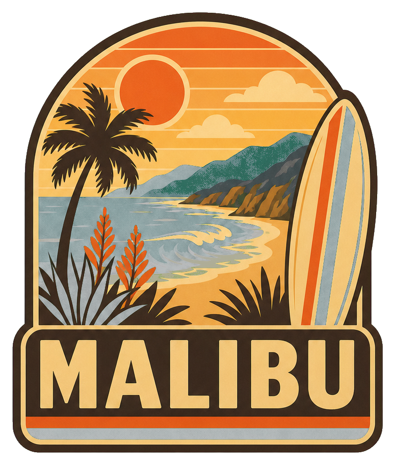 Preview for Malibu Surfboard Sticker