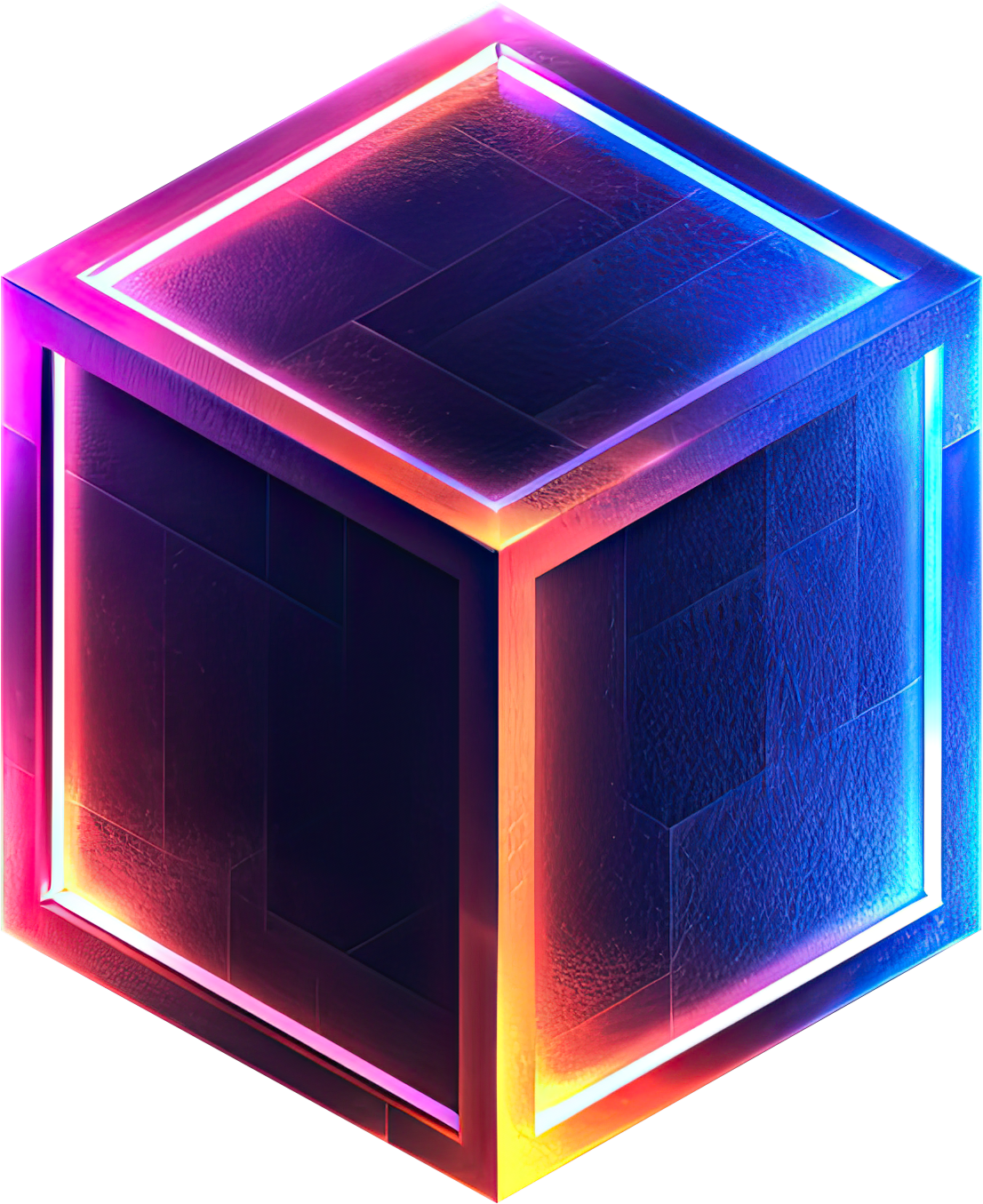 Preview for Neon-cube-design-element-logo-geometric-sticker-a681e