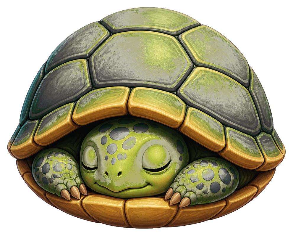 Preview for Sleeping Shell Turtle Sticker