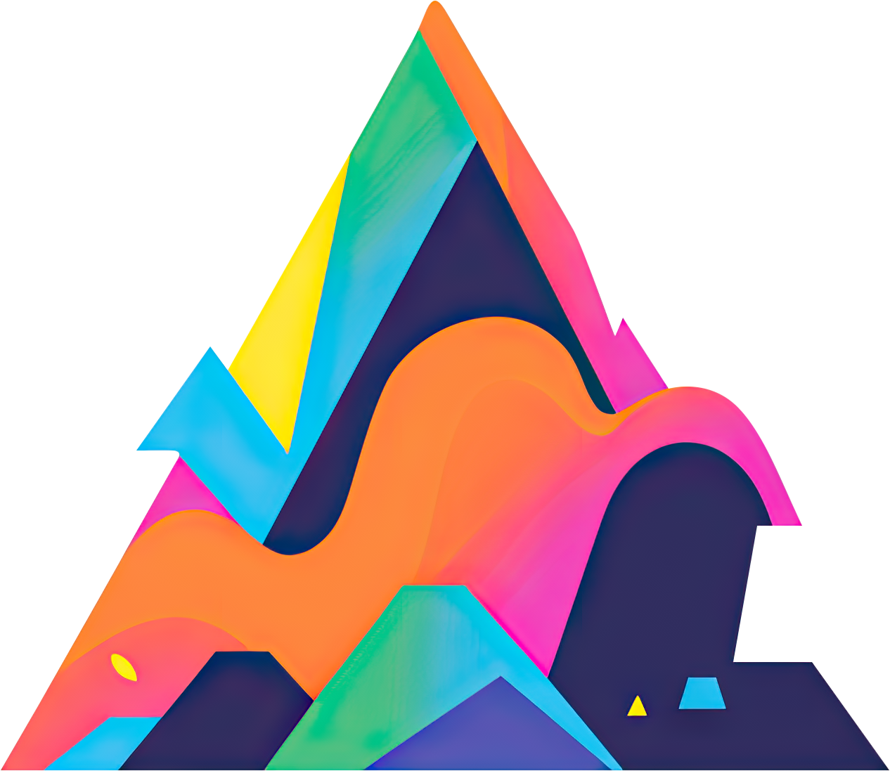 Preview for Abstract-colorful-mountain-landscape-logo-mountain-sticker-a4e8f