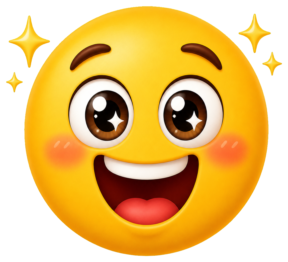 Preview for Sparkly Happy Face Sticker